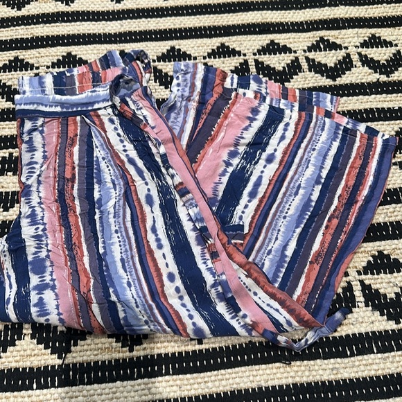 Gypsies&Moondust Striped Tie-Dye Wide-Leg Pants - Picture 4 of 4